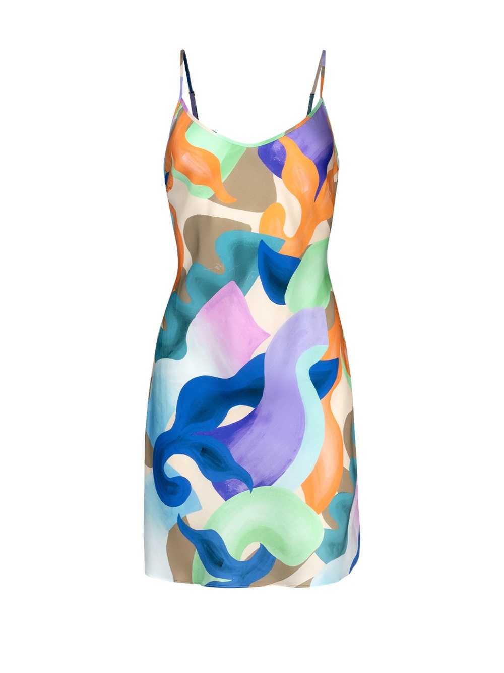 ISO Untitled in Motion Vision Bias-Cut Printed Slip Mini Dress - Small